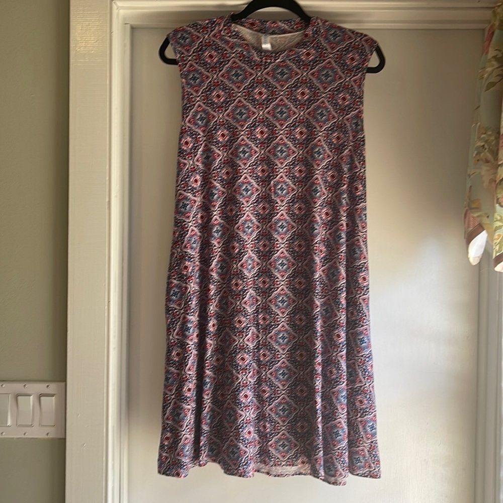 Red White and Blue Sleeveless Dress